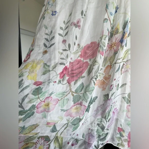 Elena Baldi White Floral Silk Bridal Dainty Ethereal Romantic Sleeveless Top - Picture 11 of 11